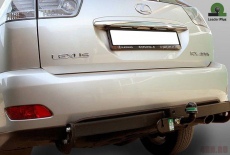 ТСУ для Lexus RX 300/330/350/400 2003-2010, Toyota Highlander 2003-2010 (с металлич. пластиной) без выреза бампера. Шар фланцевого типа. Нагрузки 2000/100 кг, масса фаркопа 17 кг